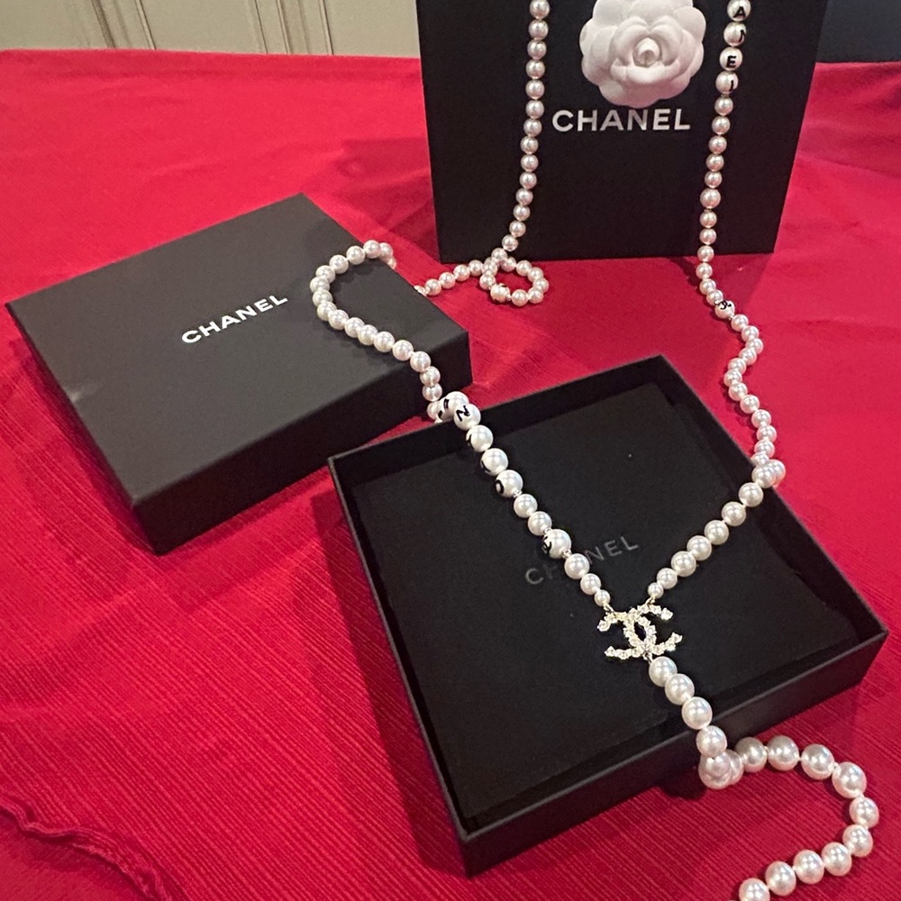 Chanel 42 Inch White Pearl Necklace - Picture 2 of 15